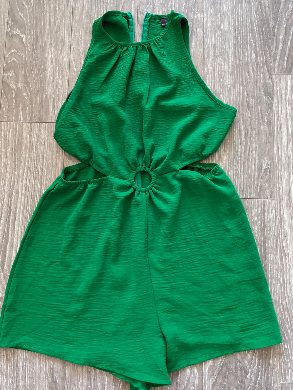 Green Cutout Front Women’s Top